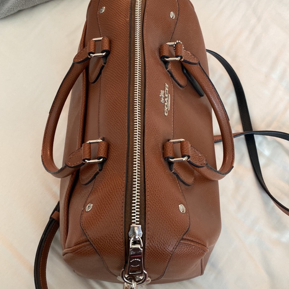 Coach Brown Leather Bag with Snoopy Design - Picture 8 of 8